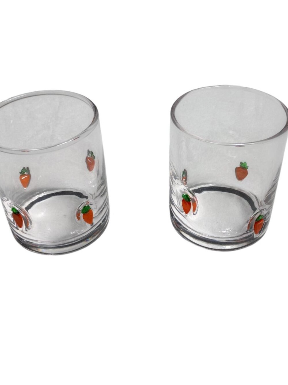 Thyme & Table Charm Carrot Glass Set 2 Piece 11.5 Oz Dishwasher Safe Spring